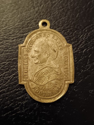 Antique religious medal pope - antique,