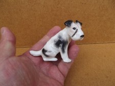 Figurine chien Fox Terrier porcelaine Fritz Pfeffer Gotha Thuringe Allemagne