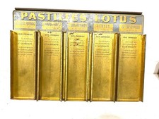 Ancien Présentoir plaque Tôle Publicitaire Magasin Vintage PASTILLES LOTUS