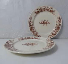 Terre de Fer 2 assiettes plates Digoin Sarreguemines JEANNETTE