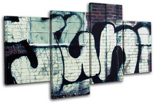 Urban Decay Grunge Graffiti MULTI TOILE murale ART Photo Print