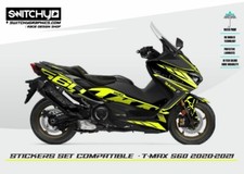 Adhésifs Graphiques " T0001 " Lucide Compatible Avec Yamaha Tmax 560 2020 - 2021