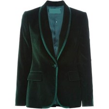 Hommes Velours Manteau Veste Blazer Vert Créateur Marié Mariage Smoking Neuf