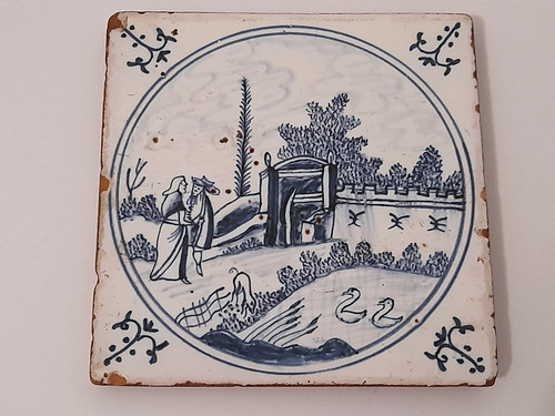 Ancien carreau épais delft - ancien,