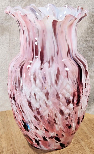 Ancien vase verre - , travaillé