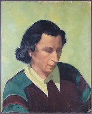 Ancien Tableau "Portrait de