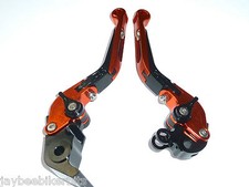 KTM 990 Smt 2009-2013 Brake & Clutch Pliable Étend Leviers Orange Noir Route