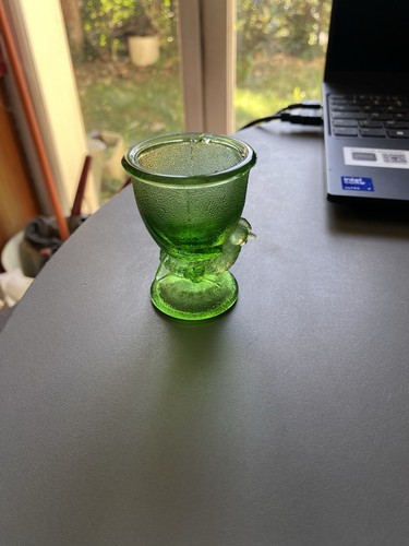 Coquetier ancien poule verre