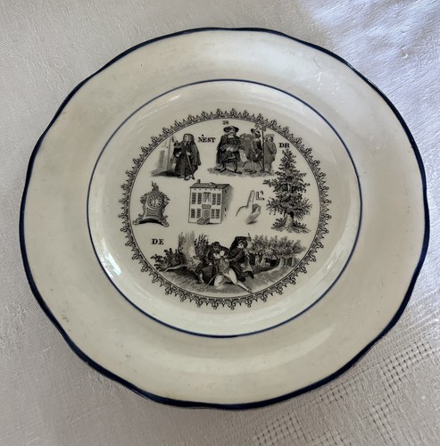 Assiette parlante ancienne - assiette,