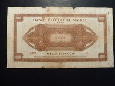 BILLET BANQUE DU MAROC 1000