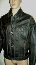 Blouson Mac Douglas Cuir Marron Chocolat homme taille 50 / M