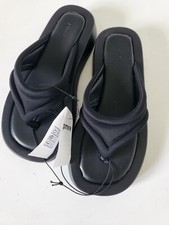 PIMKIE Tongs tissu noires talon 3.5 cm Taille 36