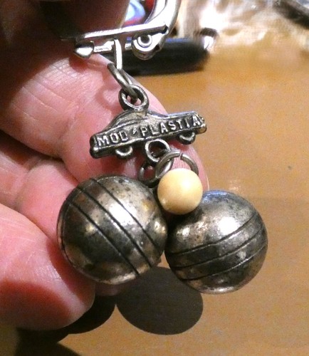 Ancien porte clé paire boules - paire,