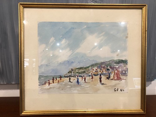 Aquarelle sur papier - sur, encadrÉe