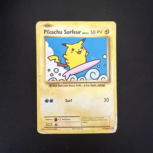 Carte pokemon pikachu surfeur - pokemon,