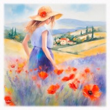 Tableau Création originale - Couleurs de Provence - Coquelicots