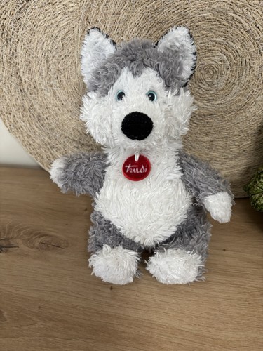 Doudou chien gris blanc husky - chien,