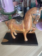 Sculpture cheval en bois SIA