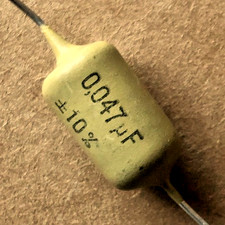 1 Condensateur MULLARD MUSTARD C296 NOS 47nF - 400V - 0.047uF - 47000pF