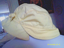 Chapeau de pluie vintage reversible. Jaune/noir