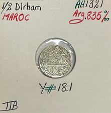 MAROC - 1/2 DIRHAM (AH 1321) -