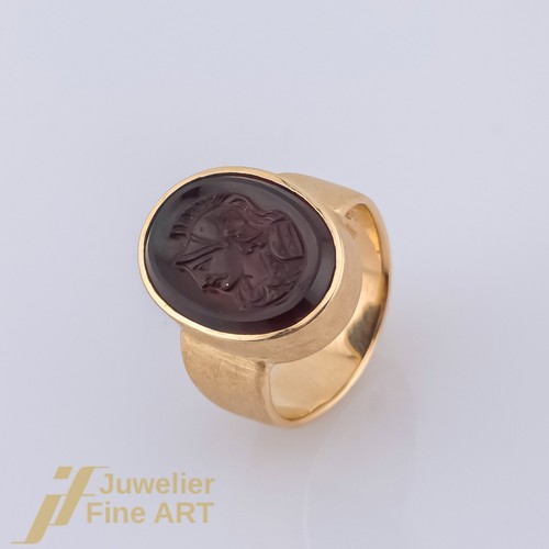 Bague cornaline fait - -, main