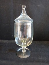 Bonbonnière vintage en Opaline Blanche H 34cm Diam. 12cm