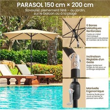 Parasol inclinable jardin - parasol, de