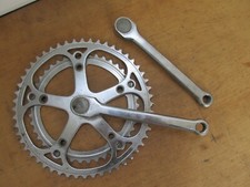 PEDALIER ACIER AXE CARRE VELO ANCIEN COURSE ROAD RACING BICYCLE CRANKSET 170 42