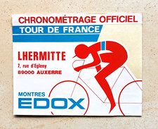 Autocollant MONTRES EDOX cyclisme tour de France vélo cycle AUXERRE vintage 70’s