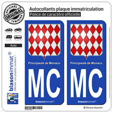 2 Stickers autocollant plaque