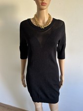 Robe pull noire à manches