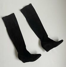 Cuissardes PACE en cuir veau velours noir stretch - Pointure 39