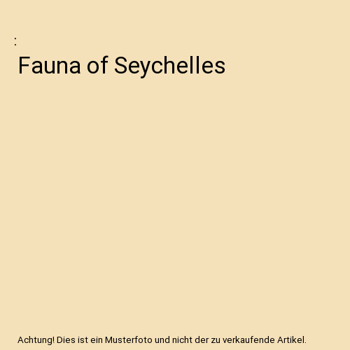 Fauna seychelles - fauna,
