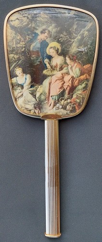 Miroir main vintage doré - main,