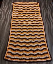  Ancien napperon - dessus de canape tricot crochet Vintage 70s  granny square N1