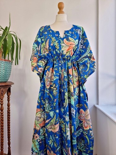 Indien bleu papillon caftan - indien,
