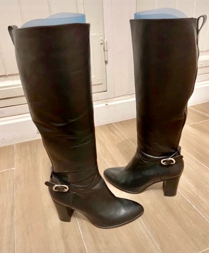 Bottes cuir femme - cuir,