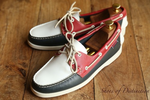 Mocassins sebago blanc rouge - mocassins,