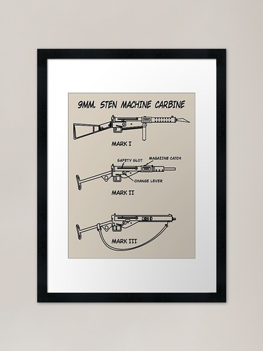9mm sten carbine - carbine, diagram