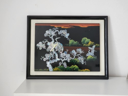 Tableau laqué vietnamien fait