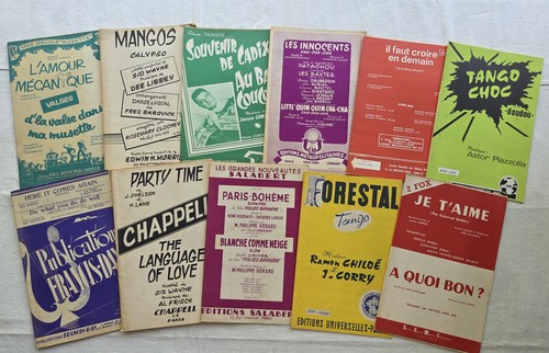 Lot partitions musique 1960 - partitions, 1960's