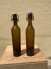 Lot Bouteille ancienne verre soufflé 1890 bière brasserie Fontaine Rinck bouchon