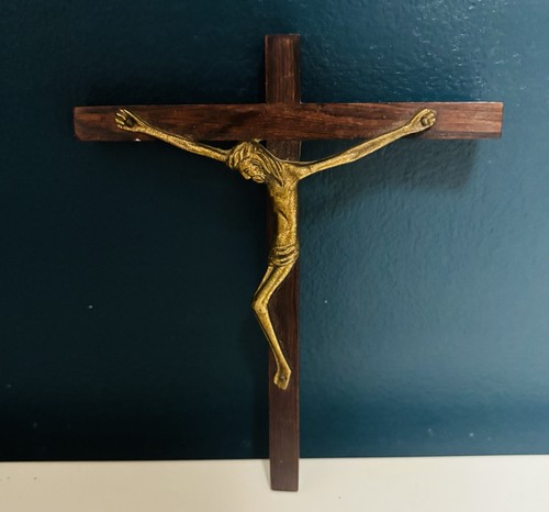 Crucifix bronze bois - crucifix,