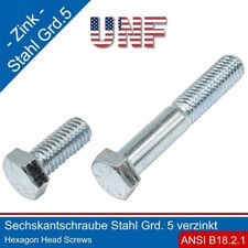 Vis à Tête Hexagonale 5/16-24 UNF Acier Grade 5 Galvanisé