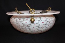 Ancienne suspension coupe en verre Millefiori Fratelli Toso, Murano, dia. 28.2cm