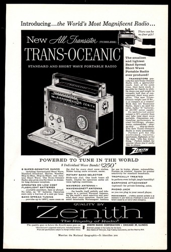 1957 zenith trans oceanic all - zenith,