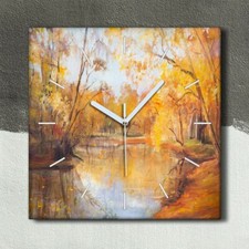 Horloge murale sur toile 30x30