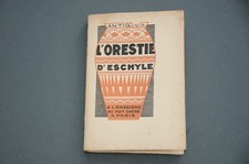 Pot cassé Eschyle L'Orestie 1929 A l'enseigne du pot cassé 1/25 ex.hors commerce