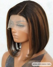 Perruque Naturelle Brun Doré